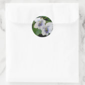 ホワイト・バイオレット・ペア・ステッカー ラウンドシール (バッグ)