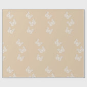 ホワイト バタフライ – エレガントな自然のインスピレーション ラッピングペーパー (フラット)