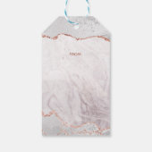 ホワイト&バラ金ゴールドアガテギルトブライダルディスプレイシャワー ギフトタグ (裏面)