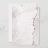 ホワイト&バラ金ゴールドアガテマーブルフォイルギルド結婚ズ セーブザデート (裏面)