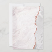 ホワイト&バラ金ゴールドアゲートウェディングシャワー招待状 招待状 (裏面)