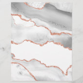 ホワイト&バラ金ゴールドアゲートストーンビジネス レターヘッド (裏面)