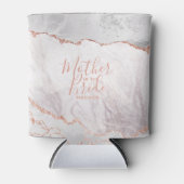 ホワイト&バラ金ゴールドアゲートマーブルマザーオブザブライド 缶クーラー (正面)