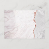 ホワイト&バラ金ゴールドアゲートマーブル結婚ズの方向 エンクロージャーカード (裏面)