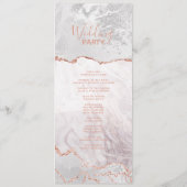 ホワイト&バラ金ゴールドアゲ結婚ートの式プログラム プログラム (裏面)