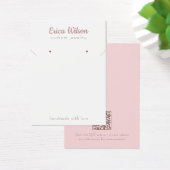 ホワイト&バラ金ゴールドネックレスイヤリングディスプレイカード (デスク)