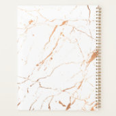 ホワイト&バラ金ゴールド大理石アポイントメント本 プランナー手帳 (裏面)