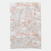 ホワイト&バラ金ゴールド大理石2 キッチンタオル (縦)