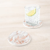 ホワイト&バラ金ゴールド大理石3 コースター (側面)