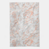 ホワイト&バラ金ゴールド大理石4 キッチンタオル (縦)