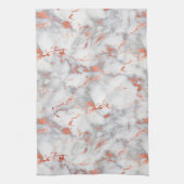 ホワイト&バラ金ゴールド大理石7 キッチンタオル (縦)