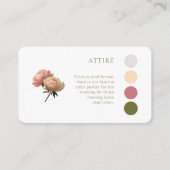 ホワイト | パステル ローズ ウェディング アタイア ドレス コード エンクロージャーカード (正面)