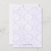 ホワイト&パープルランジェリーブライダルシャワー招待状 招待状 (裏面)
