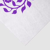ホワイト&パープル渦巻形のフローラオーナメントニースシンプル 薄葉紙 (詳細)