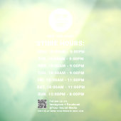 ホワイト ビジネス アワー ロゴ QR コード ソーシャル メディア ウィンドウサイン (シート3)