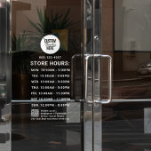 ホワイト ビジネス アワー ロゴ QR コード ソーシャル メディア ウィンドウサイン