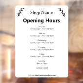 ホワイト ビジネス 営業時間 窓用シール ウィンドウサイン (シート2)