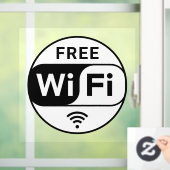 ホワイト ビジネス 無料 WiFi ストア ウィンドウ クリング ウィンドウサイン (ホーム)