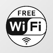 ホワイト ビジネス 無料 WiFi ストア ウィンドウ クリング ウィンドウサイン (シート)