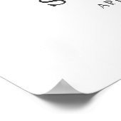 ホワイト ピオニー フラワー ゴールド リーフ ブライダル シャワー サイン (角)