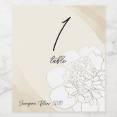 ホワイト ピオニー ラベルセット ワインラベル (シングルラベル)