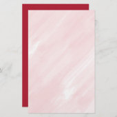 ホワイト&ピンクウォーターカラー水彩ソープラップ紙 (正面/裏面)