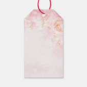 ホワイト&ピンククリスマスバラハッピーホリデー ギフトタグ (裏面)