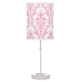 ホワイト&ピンクダマスクフローラ渦巻き