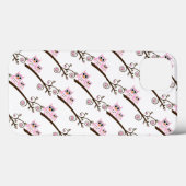 ホワイト&ピンクテーマフクロウ Case-Mate iPhoneケース (裏面 (横))