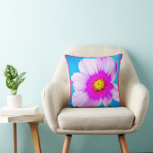 ホワイト&ピンクデイジー枕 クッション (椅子)