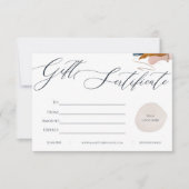 ホワイト&ピンクビジネスギフト証明書カード (正面)
