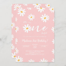 ホワイト&ピンクフローラデイジー誕生日