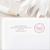 ホワイト&ピンクベビードーターアドレス ラベル (インサイチュ)