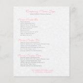 ホワイト&ピンクヴィンテージフローラオーナメントフライヤー チラシ (裏面)