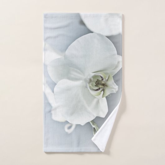 ホワイト ファレノプシス 蘭 ハンドタオル (ハンドタオル)