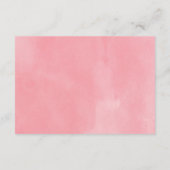 ホワイト フェアリー ライト ラスティック ピンク 披露宴 招待状 (裏面)