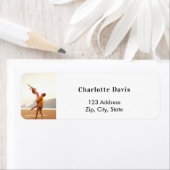 ホワイト フォト ウェディング 返送先住所 ラベル (インサイチュ)