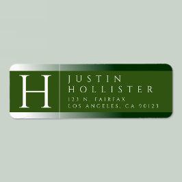 ホワイト&フォレストグリーン |クラス差出人住所ラベル ラベル