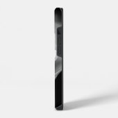 ホワイト フラクタル ローズ iPhoneケース (左側面)