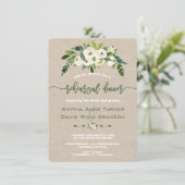 ホワイト フラワーレース バルコニーでのリハーサルディナー 招待状 (スタンド正面)