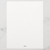 ホワイト フラワー レクタングル フレーム レターヘッド (裏面)