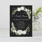 ホワイト フローラル ウェディング スプリグ 招待状 (スタンド正面)