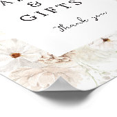 ホワイト フローラル カード & ギフト サイン (角)