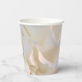 ホワイト フローラル カーネーション ウェディング ペーパー カップ 紙コップ (裏面)