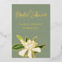 ホワイト フローラル ガーデニア シンプル ガーデン ブライズシャワー