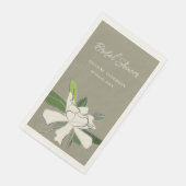 ホワイト フローラル ガーデニア シンプル ガーデン ブライズ シャワー (コーナー)