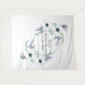 ホワイト フローラル グリーン ブライダル シャワー バックドロップ タペストリー (正面(横))