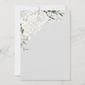 ホワイト フローラル グレー ブライダルシャワー 招待状 (裏面)