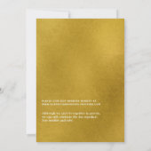 ホワイト フローラル ジオメトリック オンライン バーチャル ウェディング 招待状 (裏面)