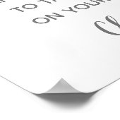 ホワイト フローラル ブライダル シャワー フラワーバー サイン (角)